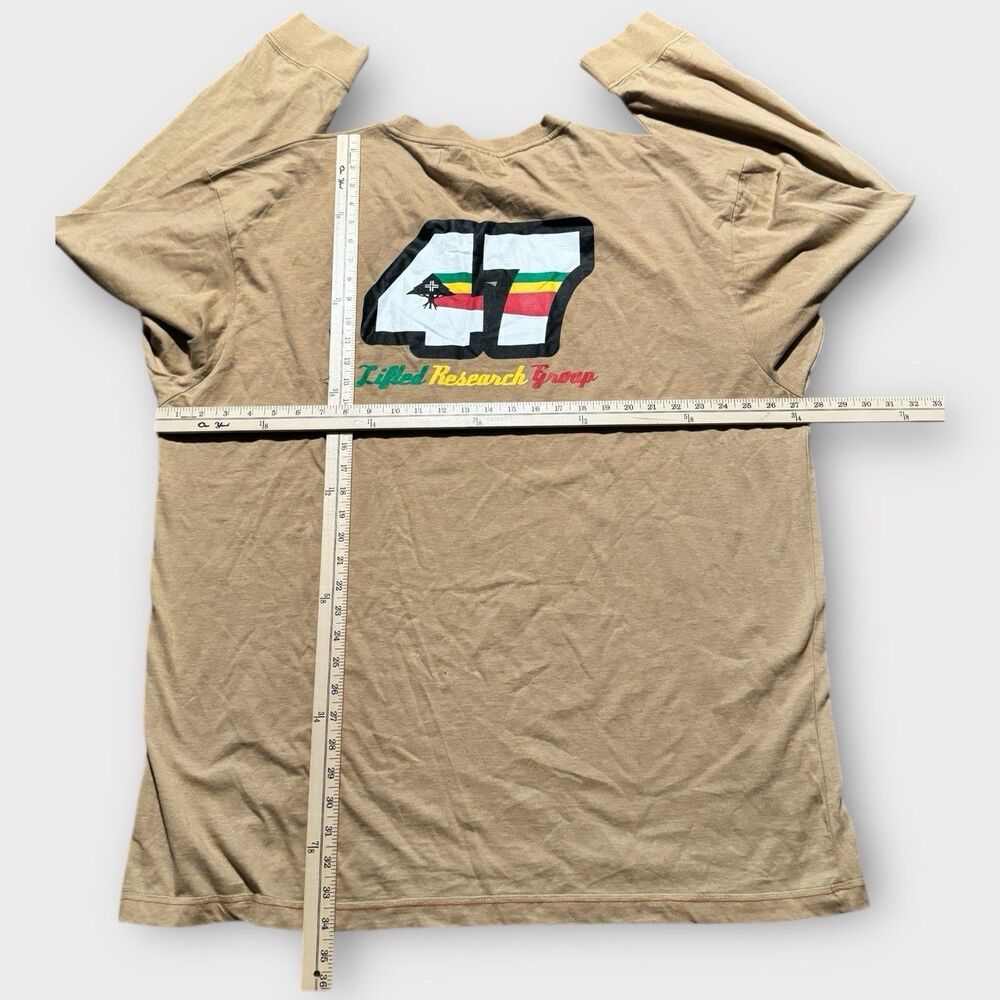 LRG Lifted Research Group T-Shirt Mens 4XL Tan 47 Logo Graphic L/S Roots People - Picture 2 of 3